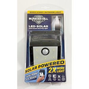 Bunker Hill Security LED Solar Wall Mount Light Black Motion Activated 56252